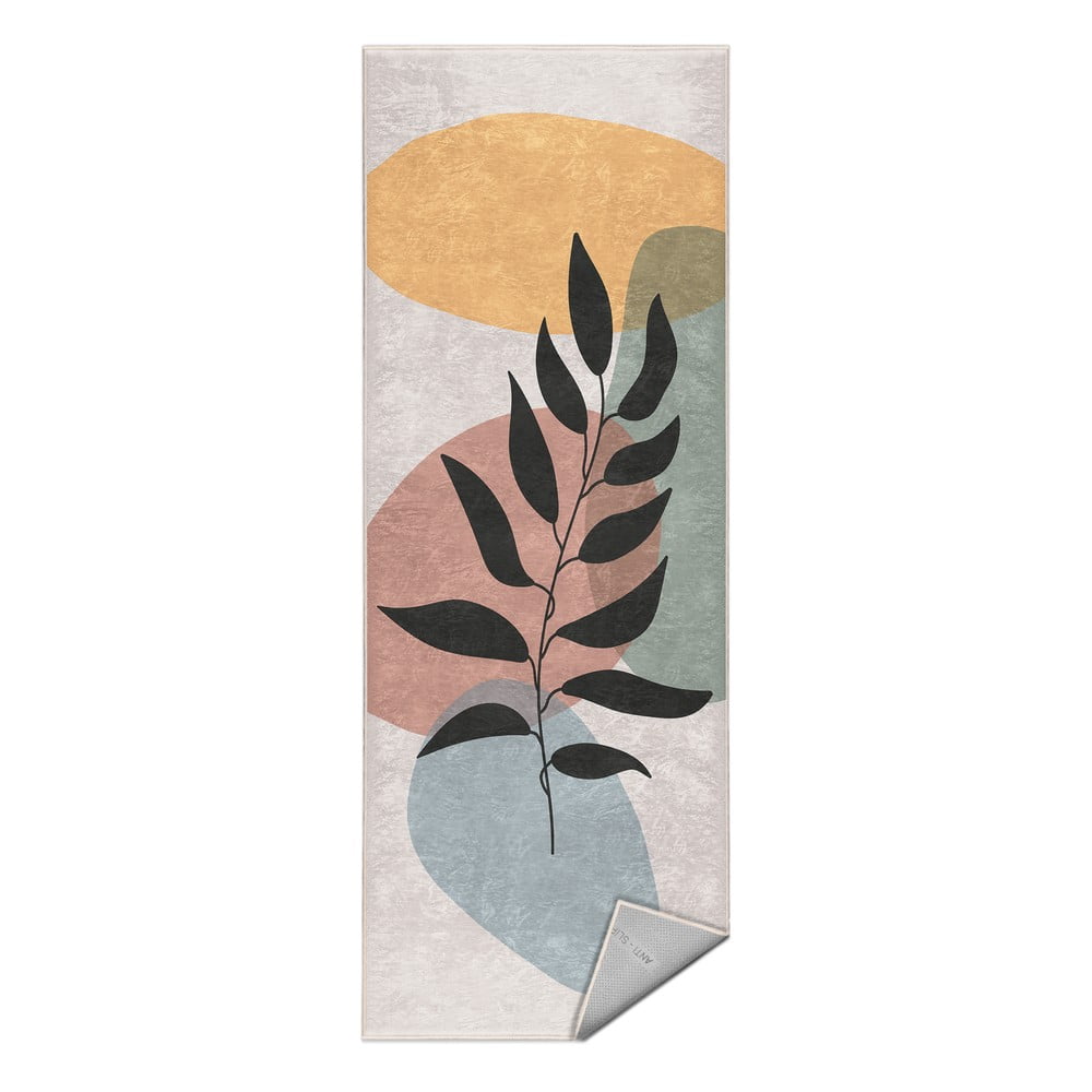 Krémový prateľný behúň 80x200 cm Illustrated Autumn – Mila Home