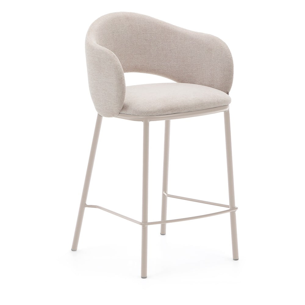Krémová barová stolička (výška sedadla 65 cm) Maina – Kave Home