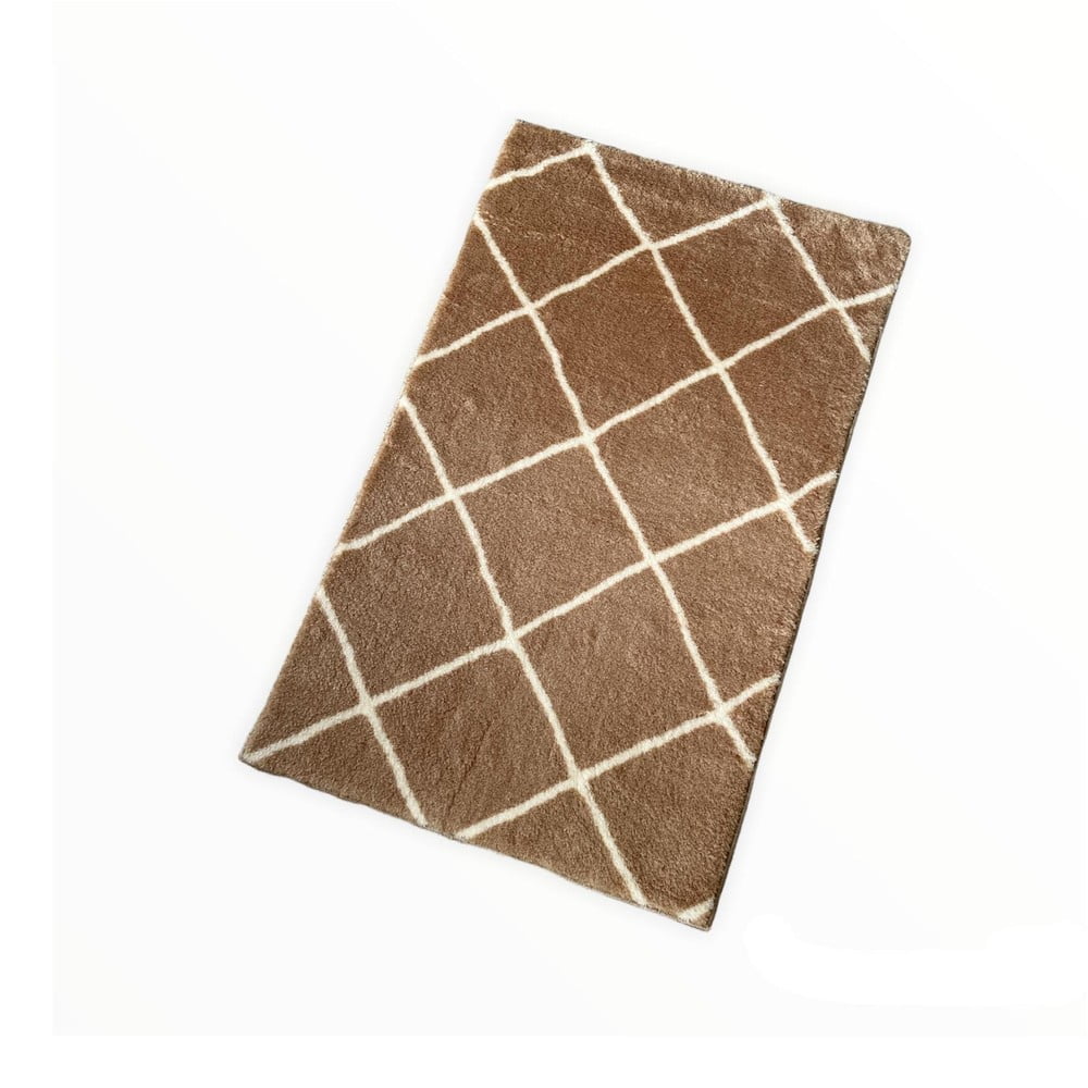 Hnedá kúpeľňová predložka 50x80 cm Diamond – Mila Home
