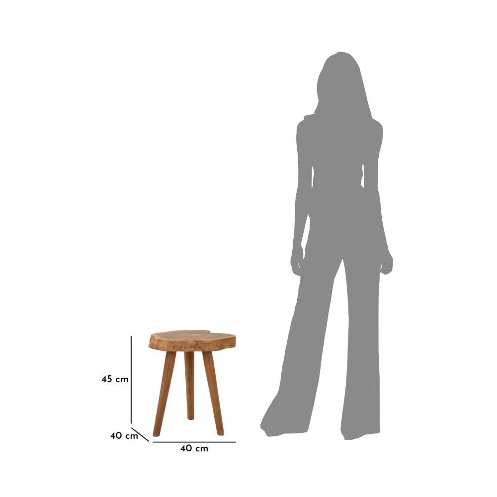 Stolička z tíkového dreva v prírodnej farbe Budut – Mauro Ferretti