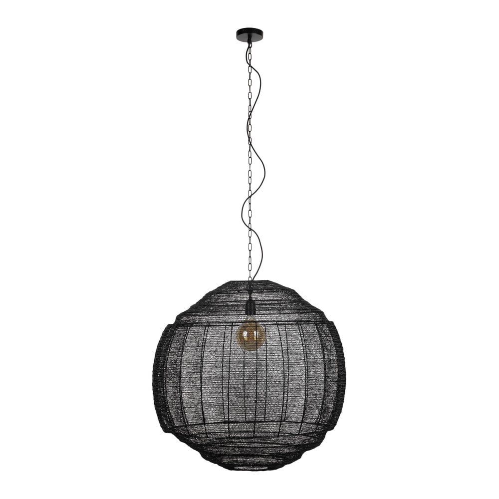 Čierne závesné svietidlo ø 70 cm Meezan – Dutchbone