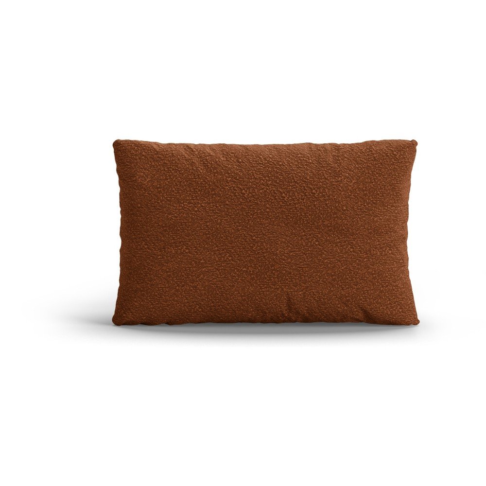 Vankúš na gauč z textílie buklé v terakotovej farbe Poppy – Micadoni