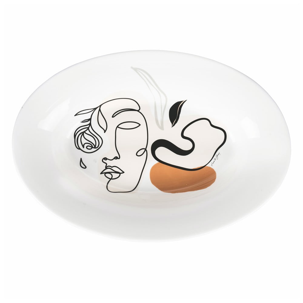 Keramický servírovací tanier VDE Tivoli 1996 Face to Grey