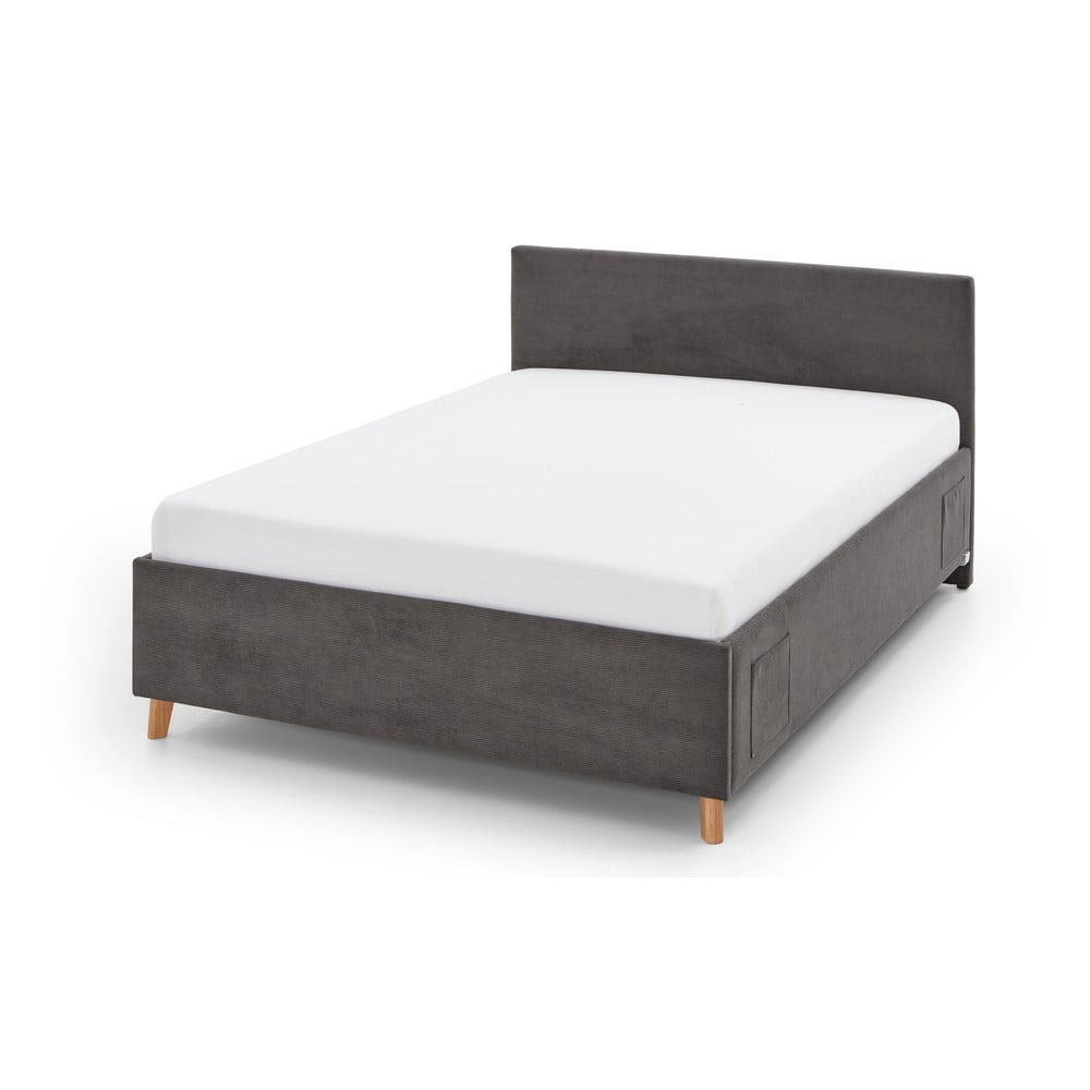 Antracitová čalúnená detská posteľ bez roštu 120x200 cm Cool – Meise Möbel