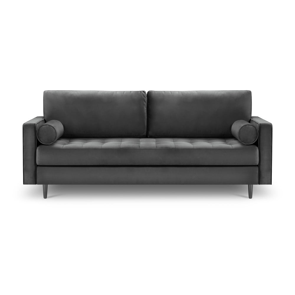 Tmavosivá zamatová pohovka Milo Casa Santo