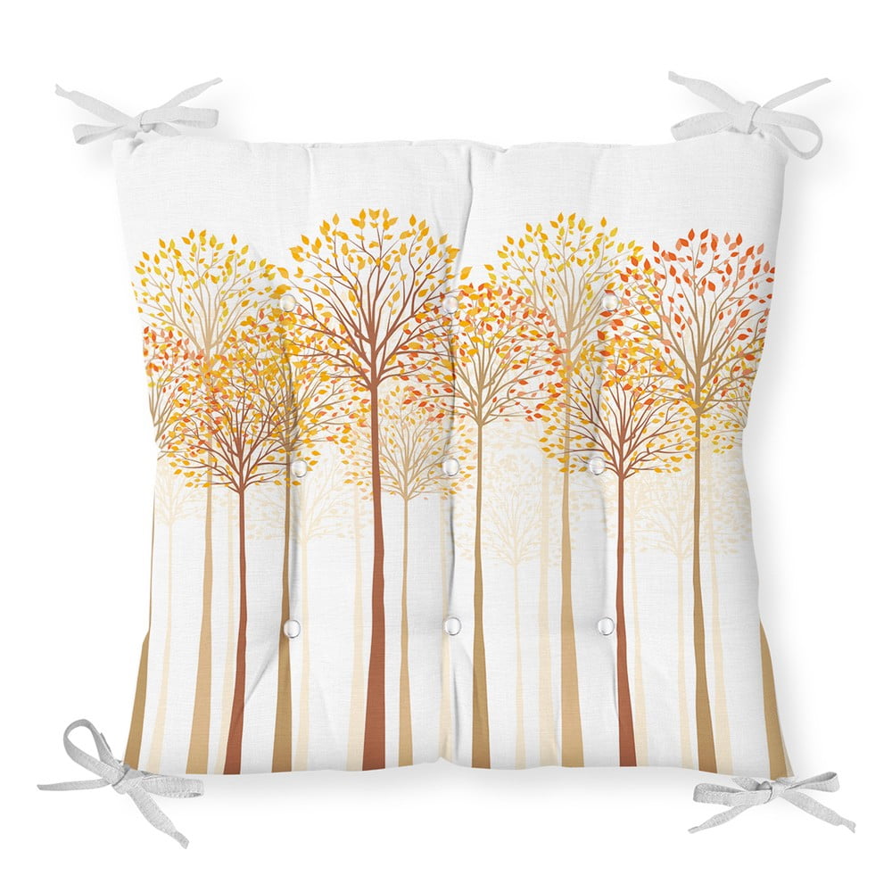 Sedák na stoličku Minimalist Cushion Covers Gold Trees