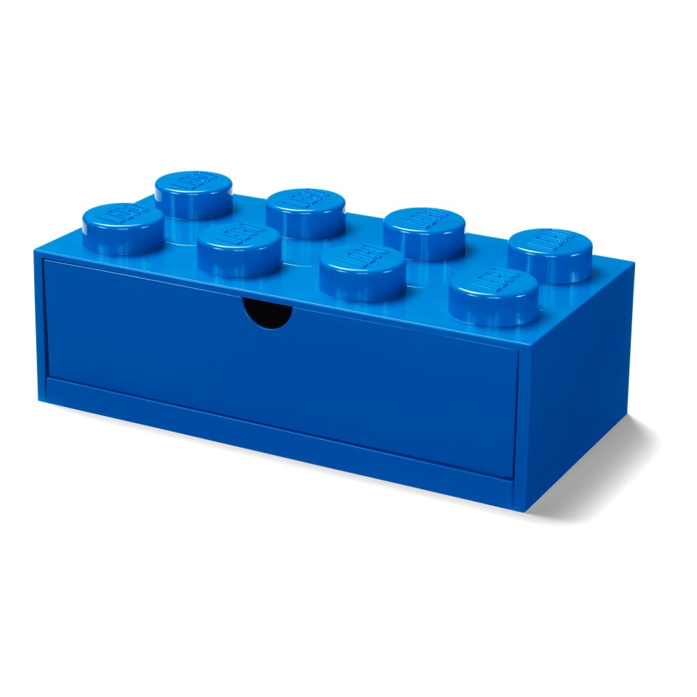 Modrý stolový box so zásuvkou LEGO®