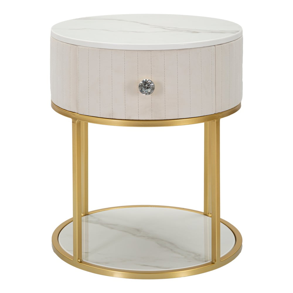 Béžový nočný stolík Montpellier - Mauro Ferretti