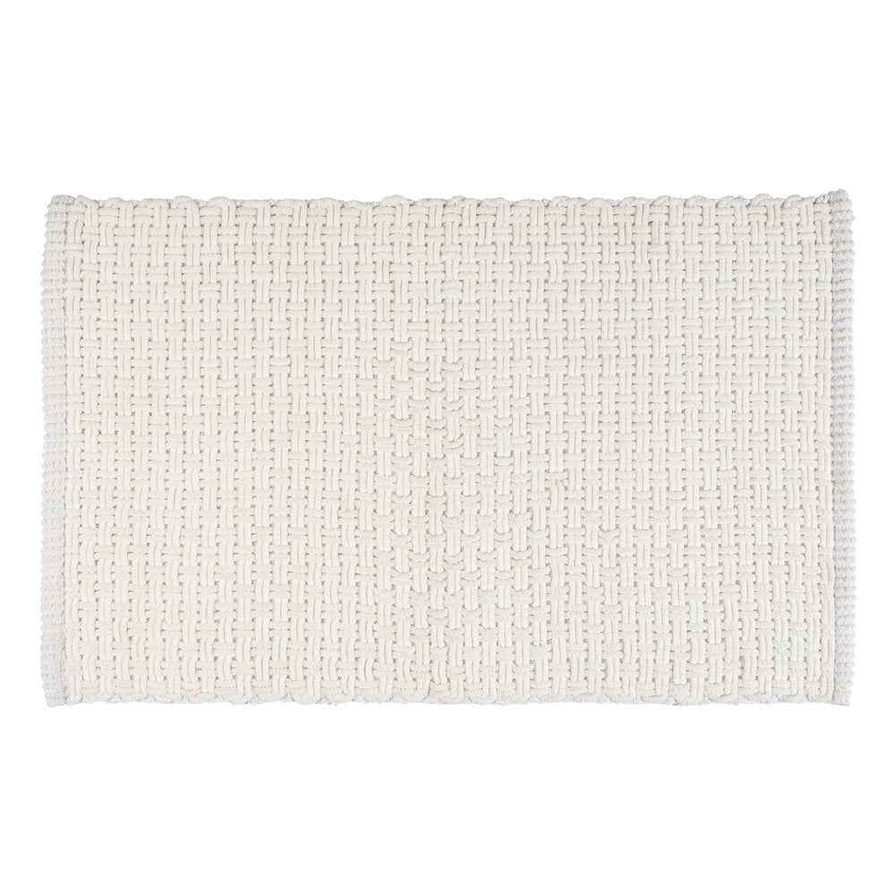 Biela textilná kúpeľňová predložka 50x80 cm Ecoli – Wenko
