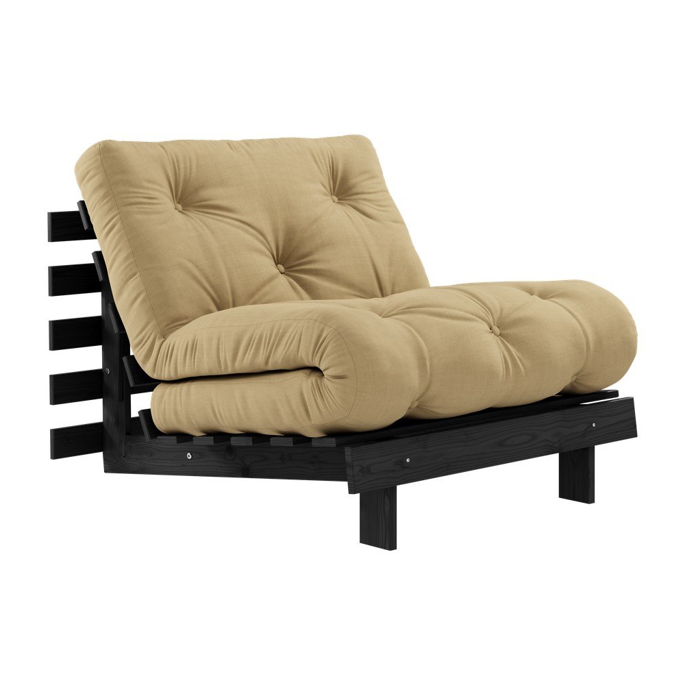 Kreslo v horčicovej farbe Roots Black Night – Karup Design