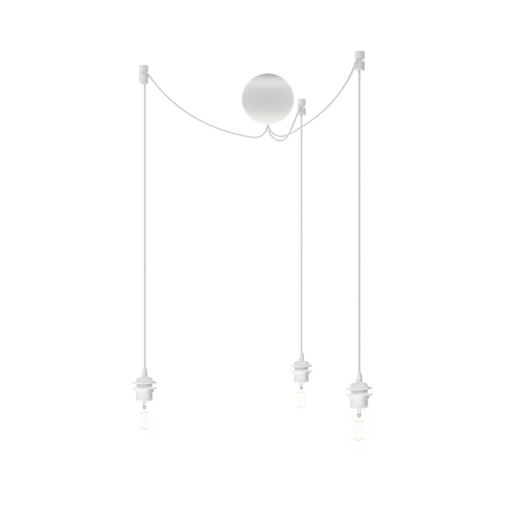 Biely trojitý závesný kábel k svietidlám UMAGE Cannonball