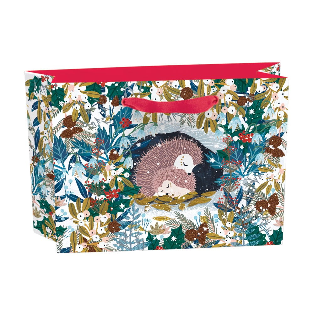 Darčeková taška s vianočným motívom 17x8 cm Snowy Sanctuary – Roger la Borde