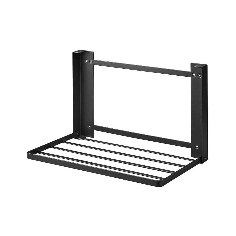 Matne čierna nástenná oceľová kúpeľňová polička Tower – YAMAZAKI