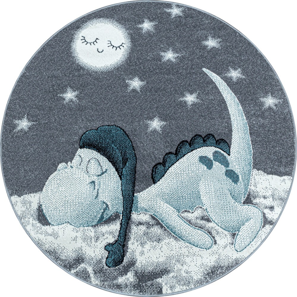 Modro-sivý detský koberec ø 120 cm Bambi – Ayyildiz Carpets