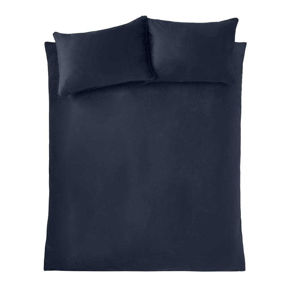 Modré zamatové obliečky na dvojlôžko/predĺžené 230x220 cm Kingsley – Catherine Lansfield