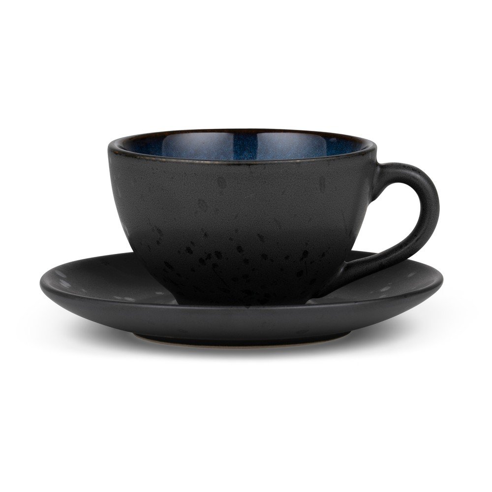 Čierna/modrá keramická šálka na cappuccino 240 ml Gastro Dark Blue/Black – Bitz