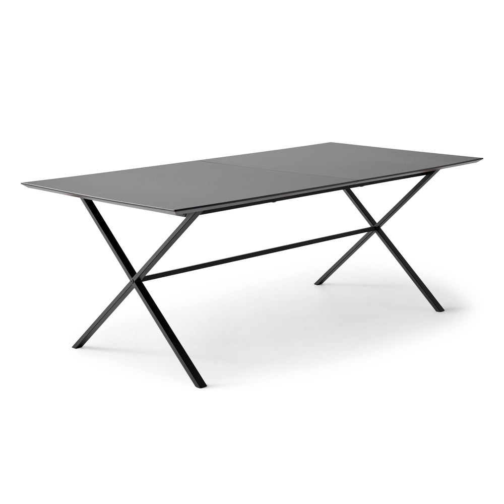 Čierny rozkladací jedálenský stôl s čiernou doskou 100x210 cm Meza – Hammel Furniture