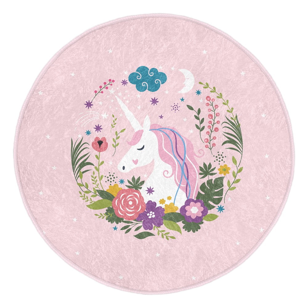 Ružový detský koberec ø 120 cm Comfort – Mila Home