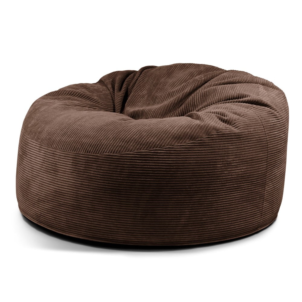 Tmavohnedý menčestrový sedací vak Om 135 – SLOWDOWN