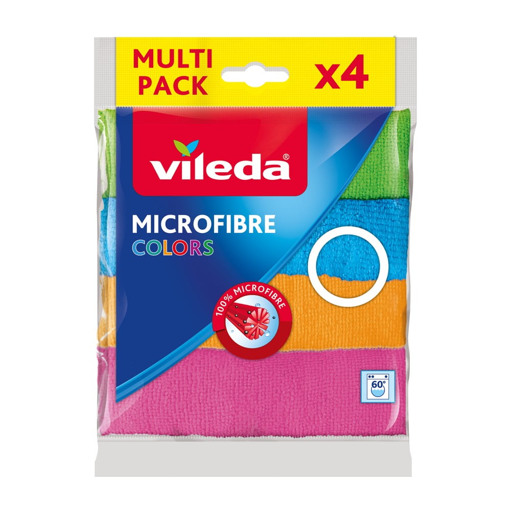 Handričky v súprave 4 ks z mikrovlákna Colors – Vileda