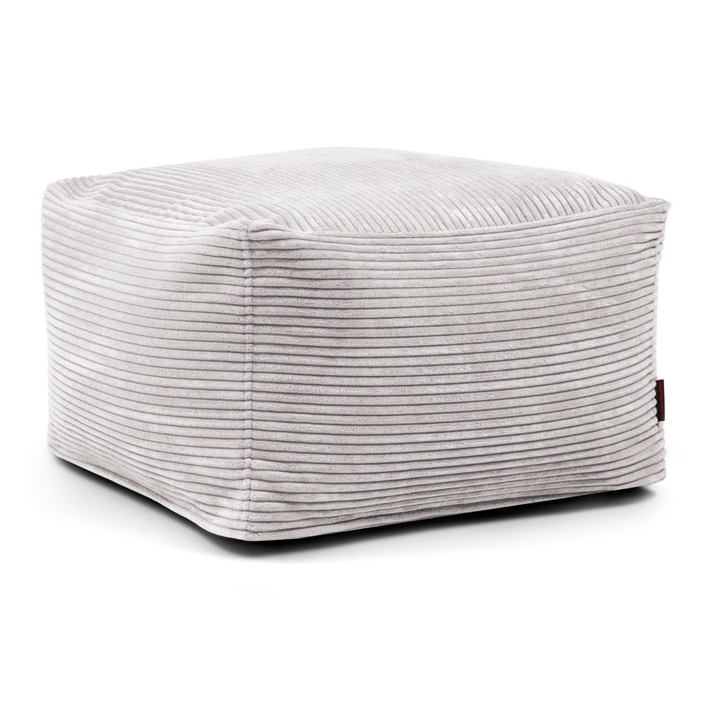 Svetlosivý menčestrový sedací vak Softbox MooG – SLOWDOWN