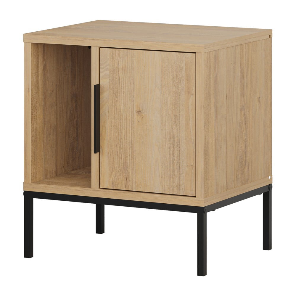 Nočný stolík v dekore duba v prírodnej farbe Lani – Marckeric