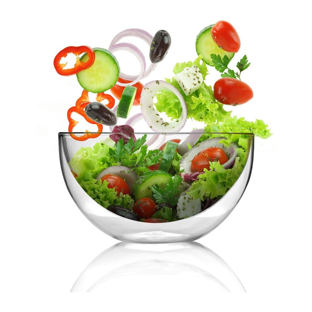 Sklenená dvojstenná servírovacia misa Vialli Design Double