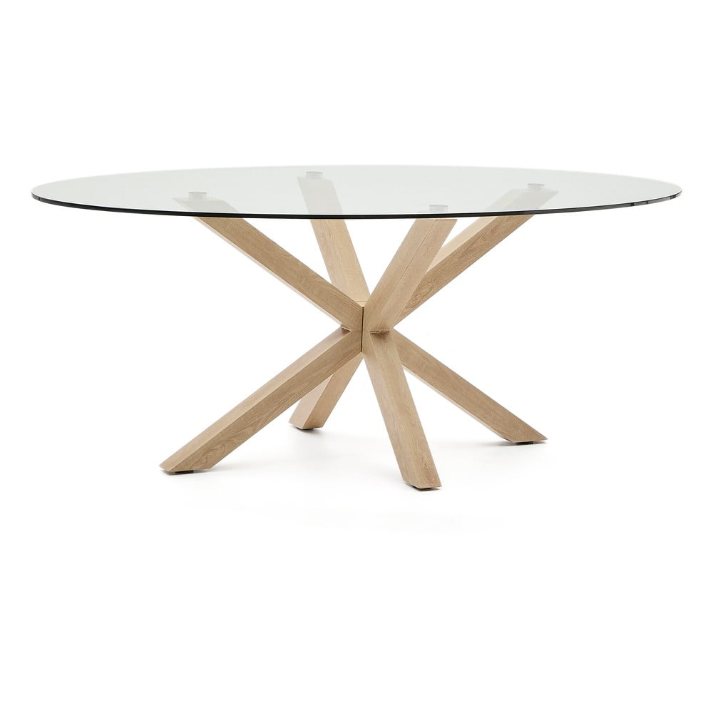 Jedálenský stôl so sklenenou doskou 100x200 cm Argo – Kave Home