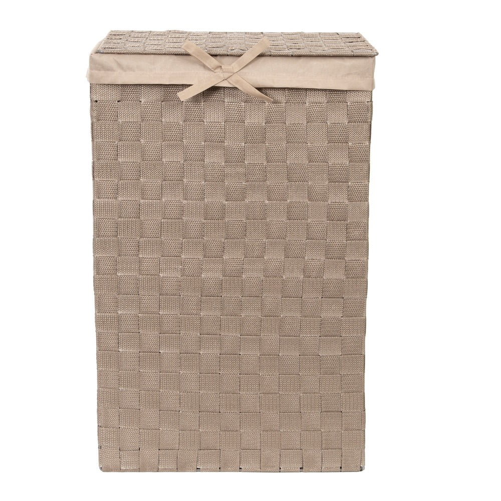 Hnedý viskózny kôš na bielizeň s vekom Compactor Laundry Basket Linen