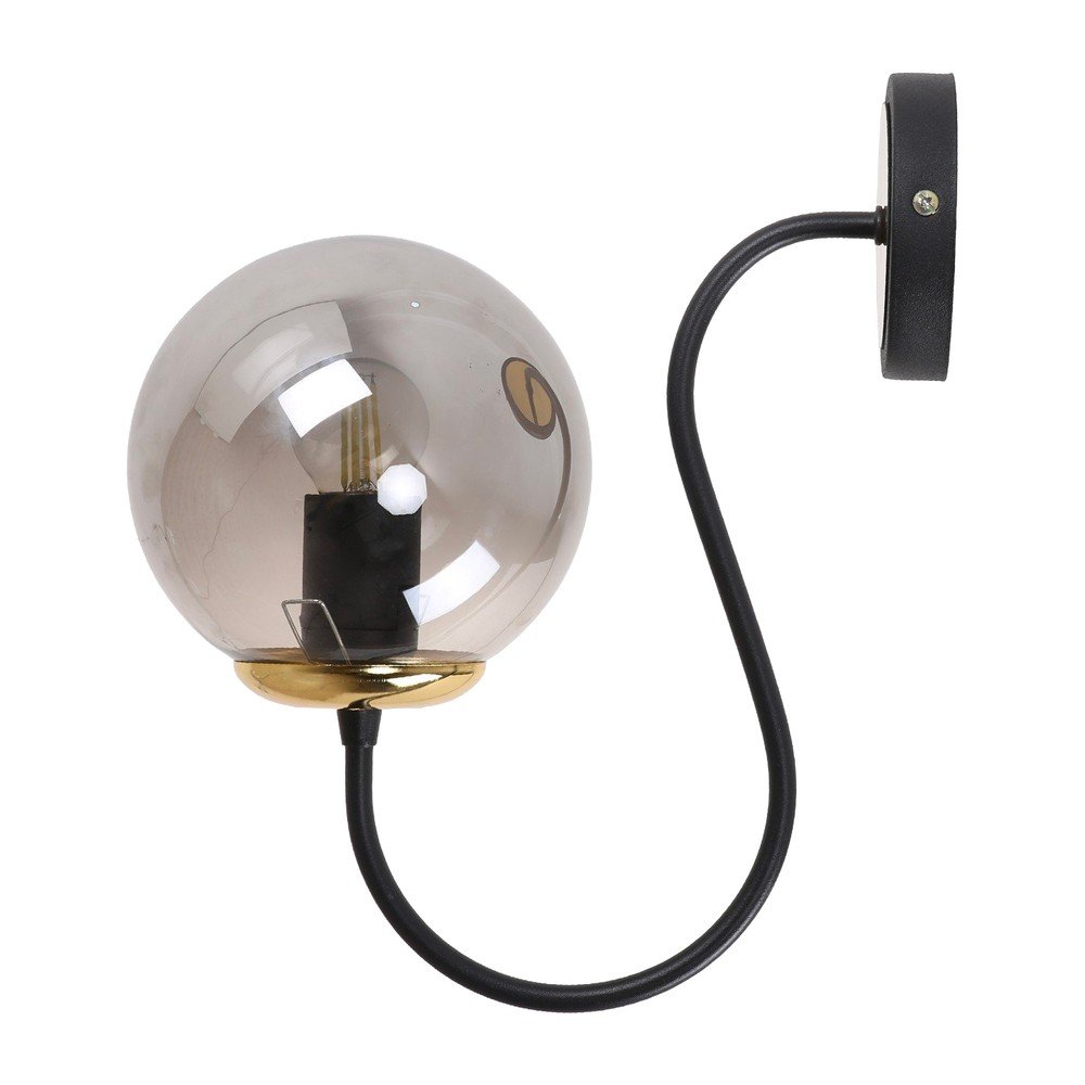 Čierno-sivé nástenné svietidlo ø 15 cm Oslo – Squid Lighting