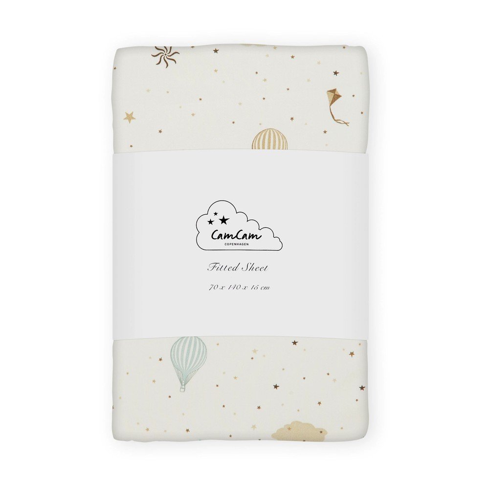 Slonovinová napínacia detská plachta do postieľky z Bio bavlny 70x140 cm Dreamland – Cam Cam Copenhagen