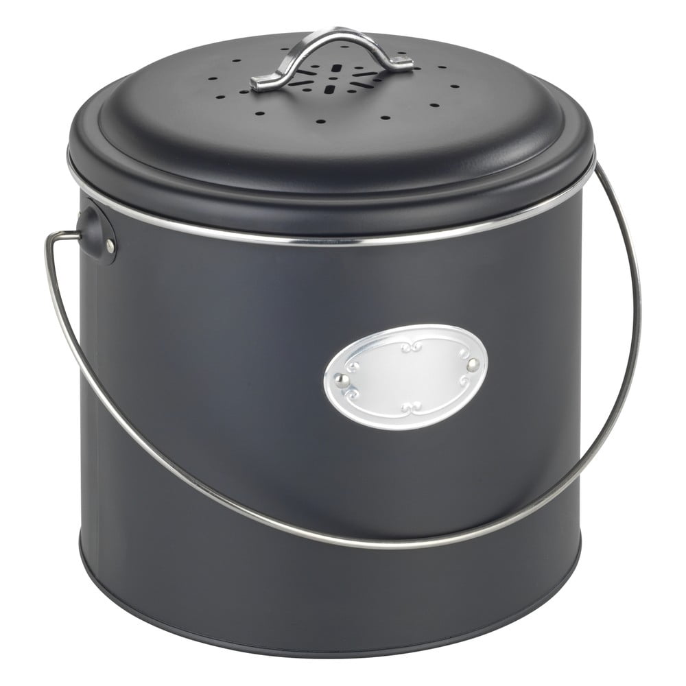 Čierna nádoba na kompostovateľný odpad 6 l Nero – Wenko