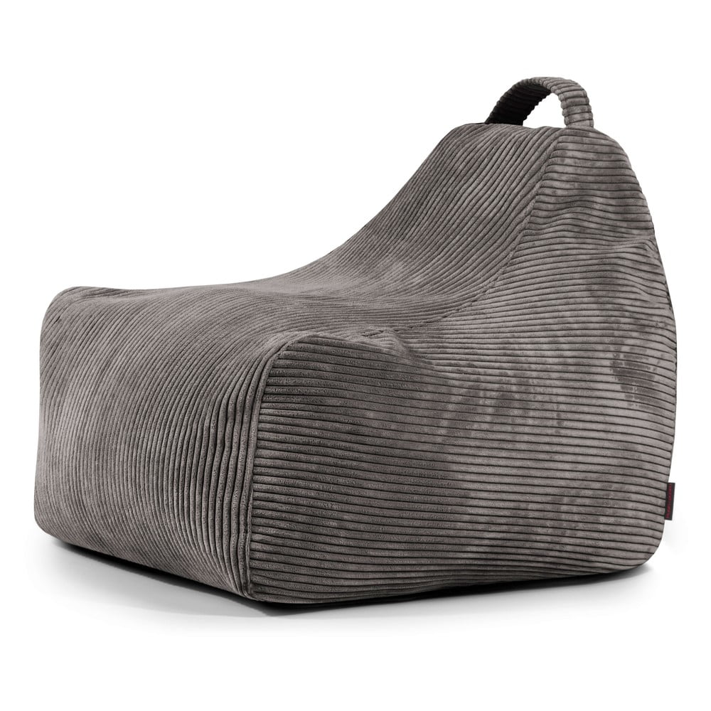 Tmavosivý menčestrový detský sedací vak Game Amuse – SLOWDOWN