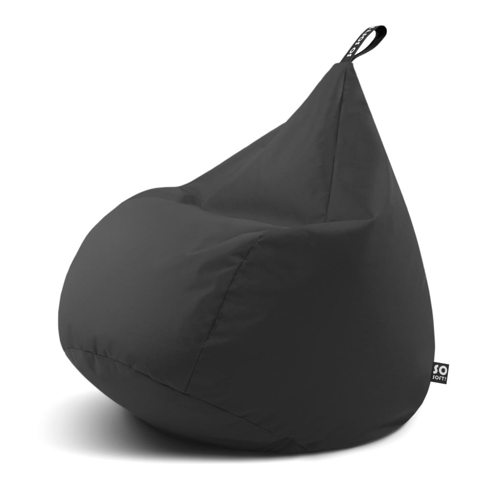 Sivý sedací vak Drop L – So Soft?