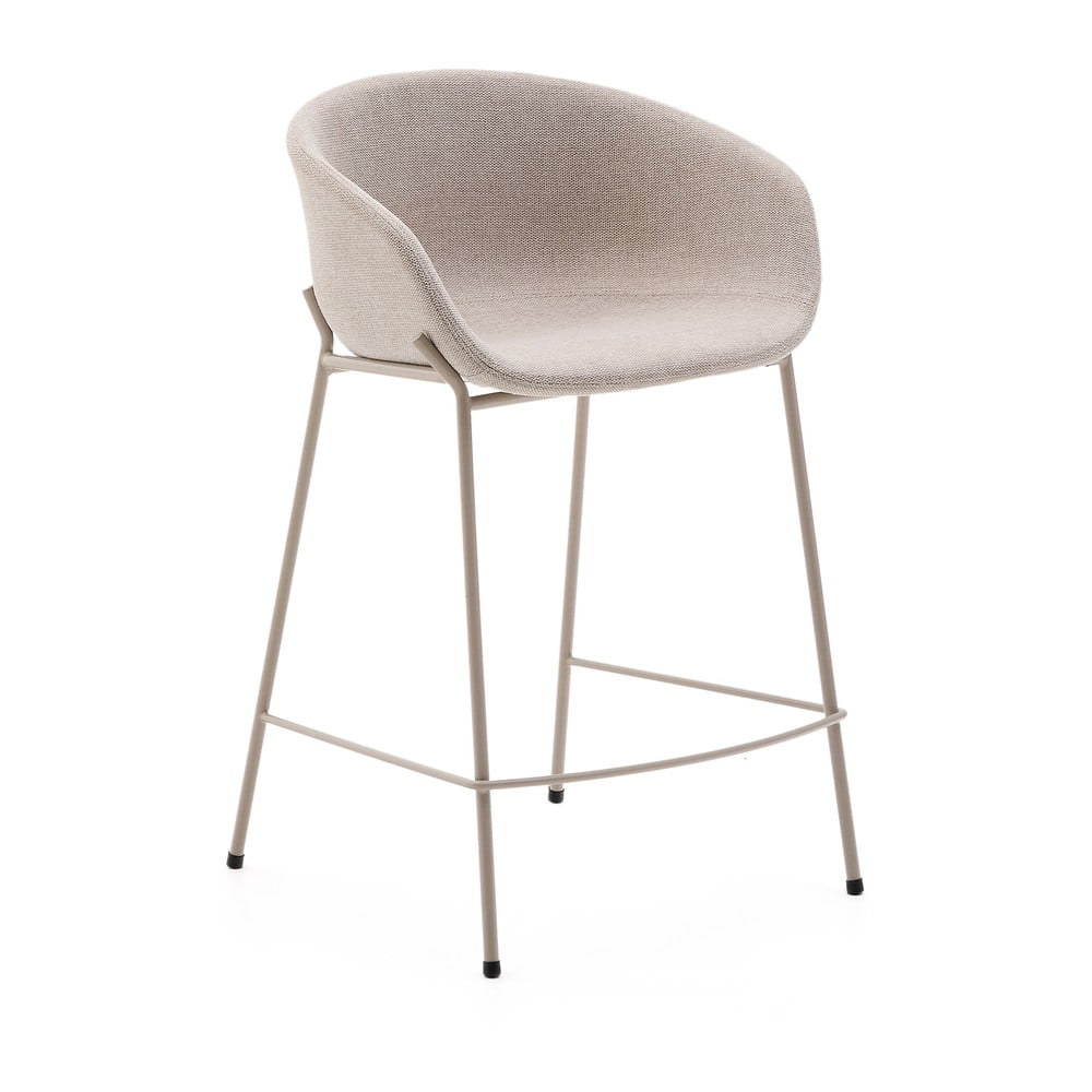 Béžová barová stolička (výška sedadla 65 cm) Yvette – Kave Home