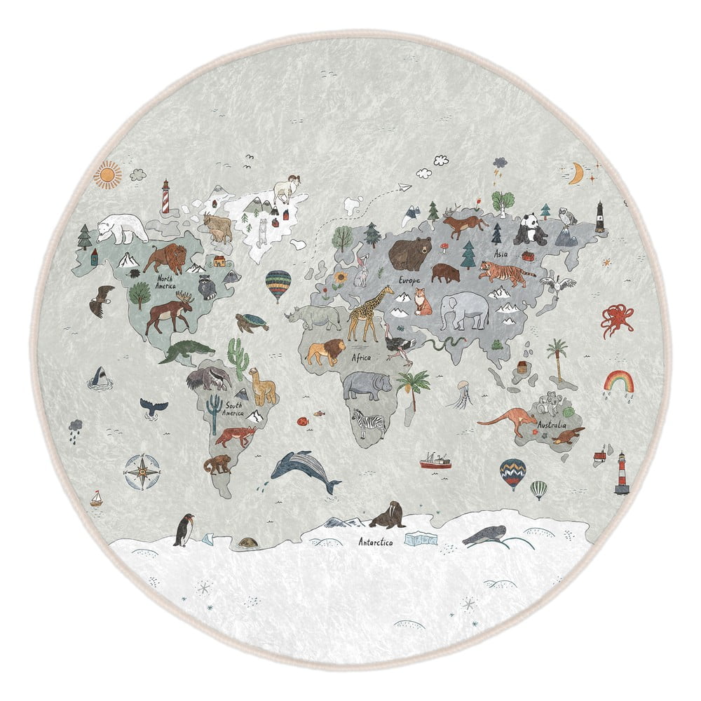 Prateľný detský hrací koberec ø120 cm Big World – Mila Home