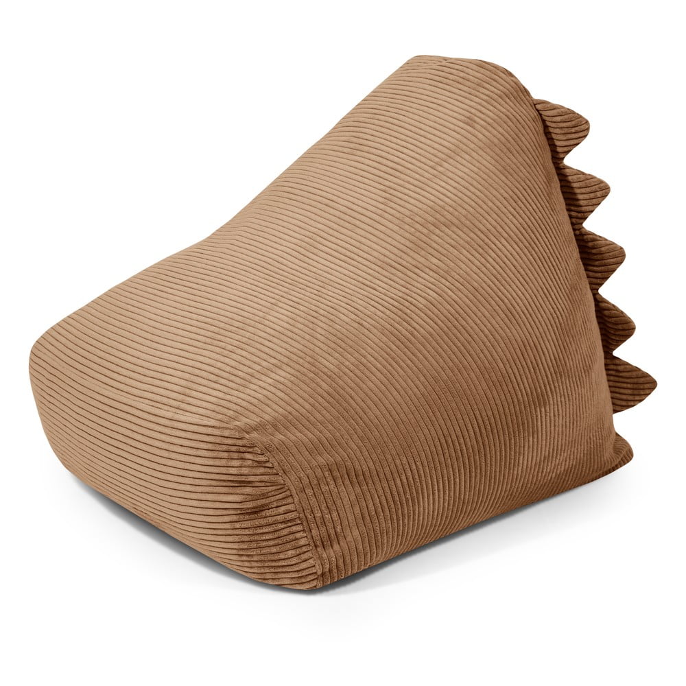 Hnedý menčestrový detský sedací vak Snug 80 Dragon – SLOWDOWN