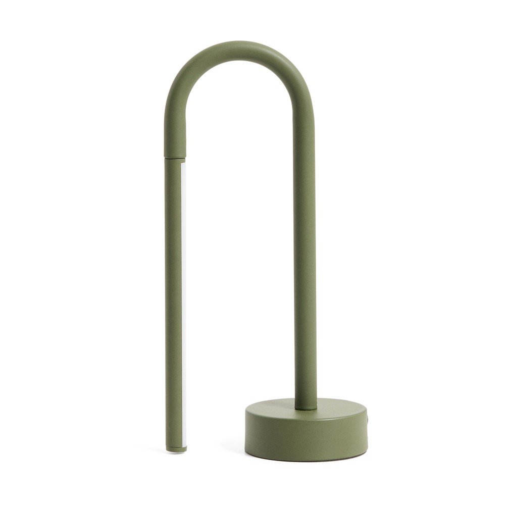 Zelená kovová LED stolová lampa (výška  30 cm) Bow – Kave Home