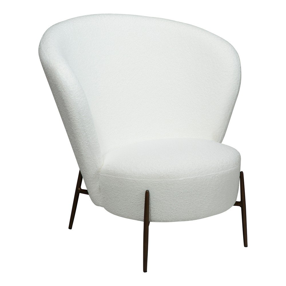 Biele kreslo z textílie buklé Orbit – DAN-FORM Denmark