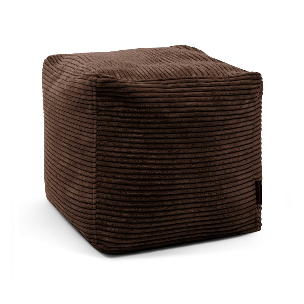 Tmavohnedý menčestrový sedací vak Up! MooG – SLOWDOWN