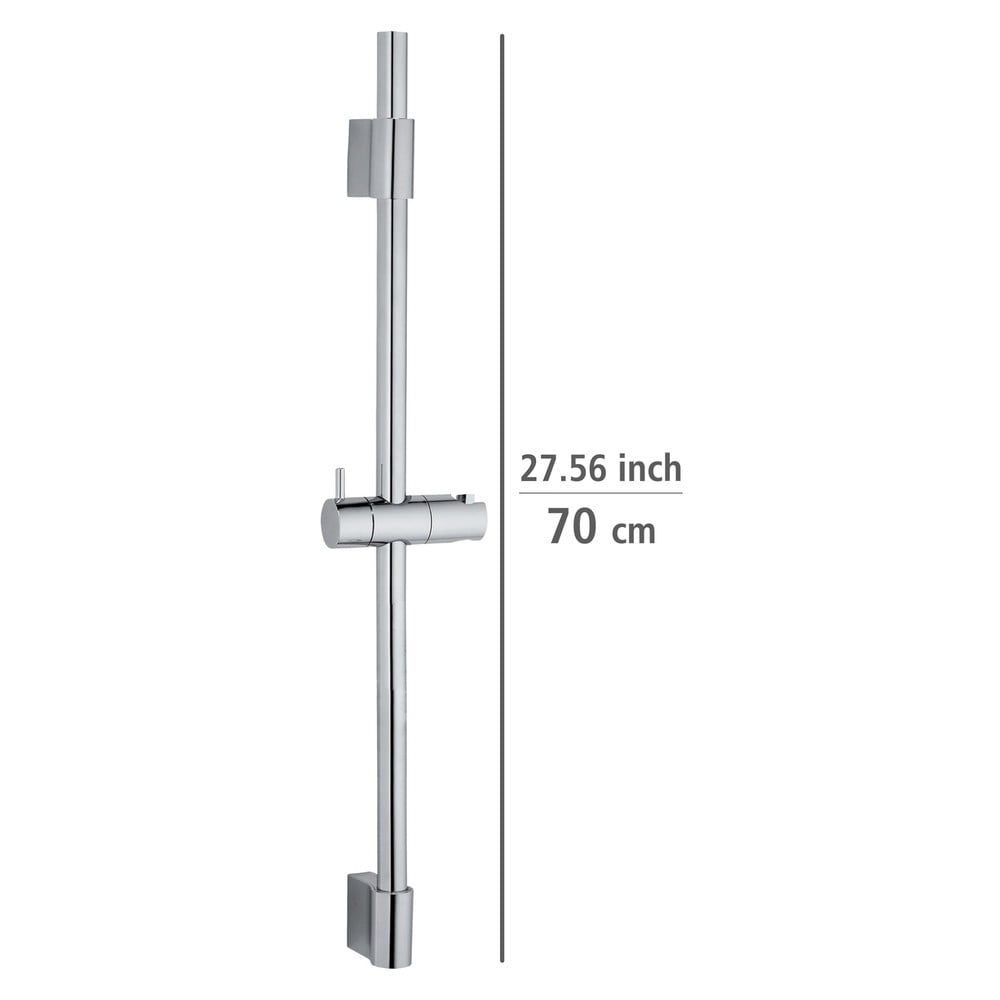 Nástenná sprchová tyč z nerezovej ocele v lesklej striebornej farbe 70 cm Classic – Wenko