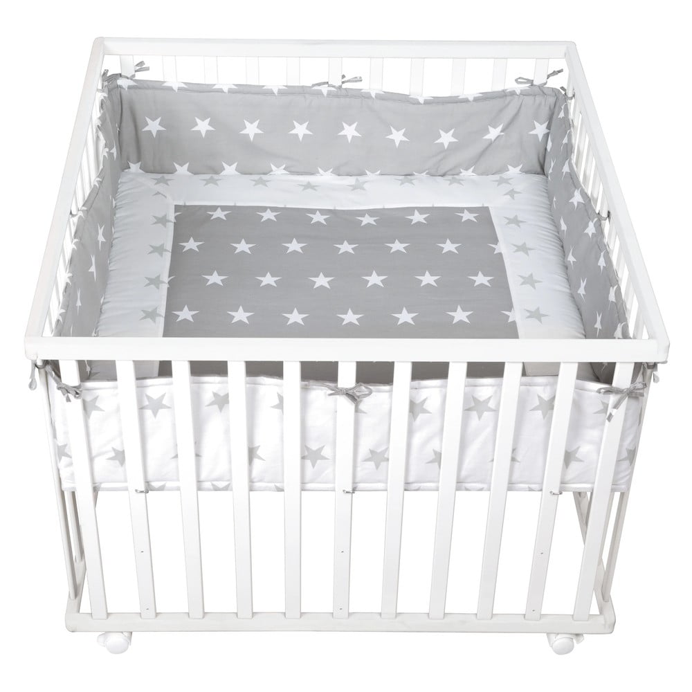 Biela detská ohrádka 100x100 cm Little stars – Roba