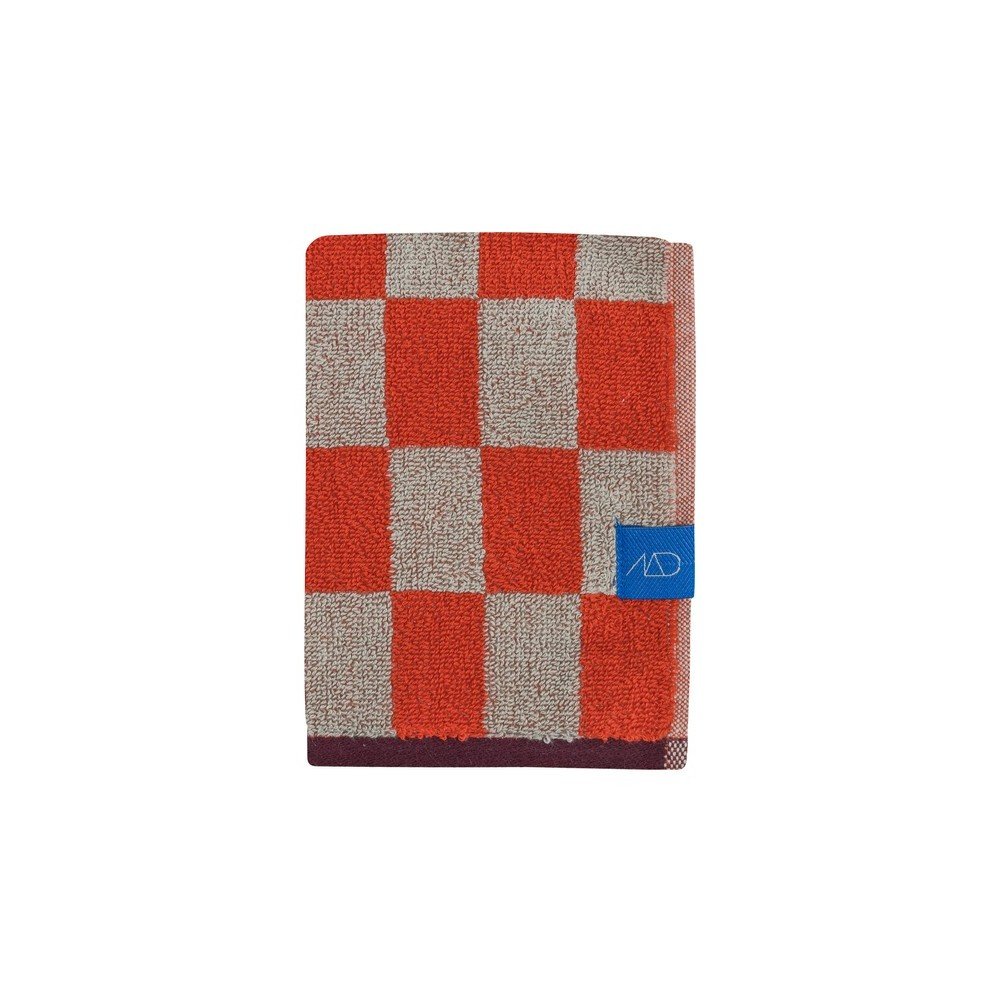 Oranžové/béžové froté uteráky v súprave 2 ks z bio bavlny 40x55 cm Retro – Mette Ditmer Denmark