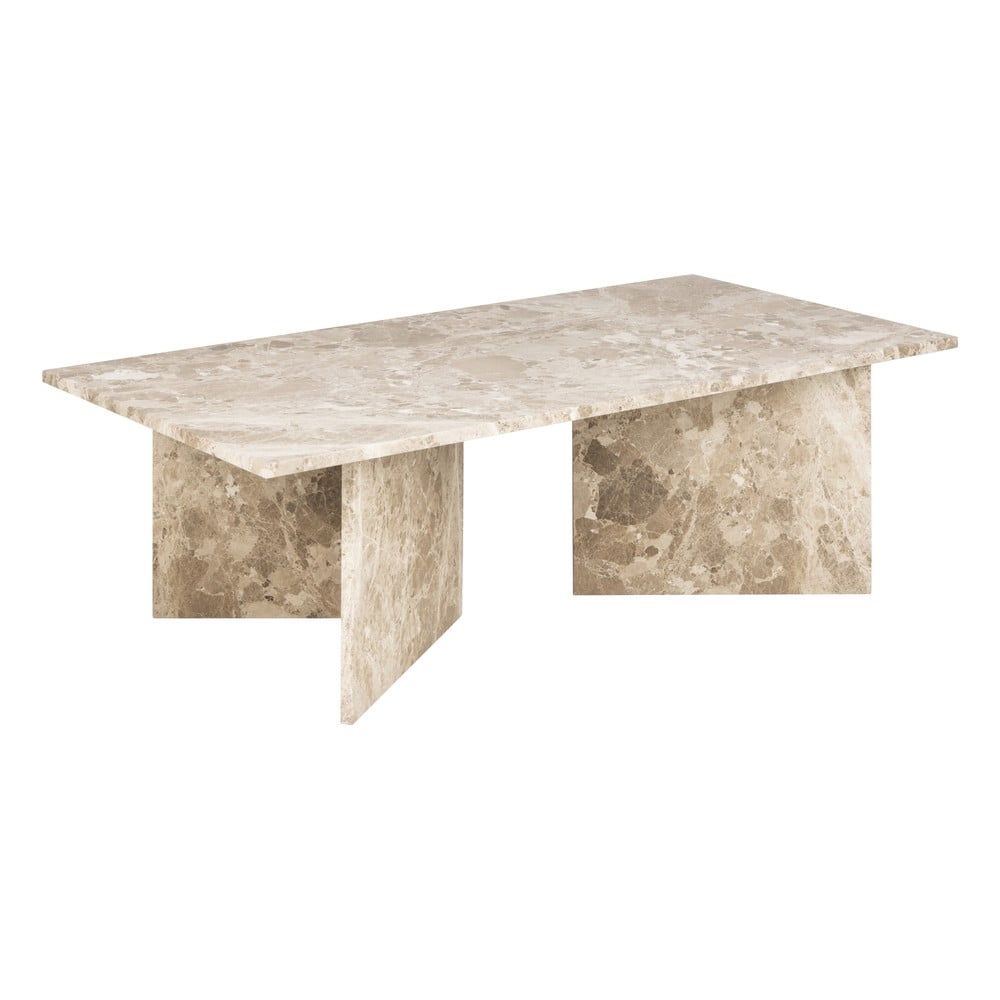 Béžový mramorový konferenčný stolík 70x140 cm Vega – Actona