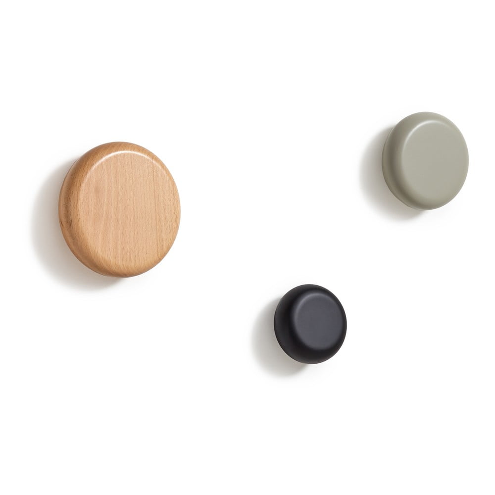 Nástenné drevené háčiky v súprave 3 ks Nadue – Kave Home