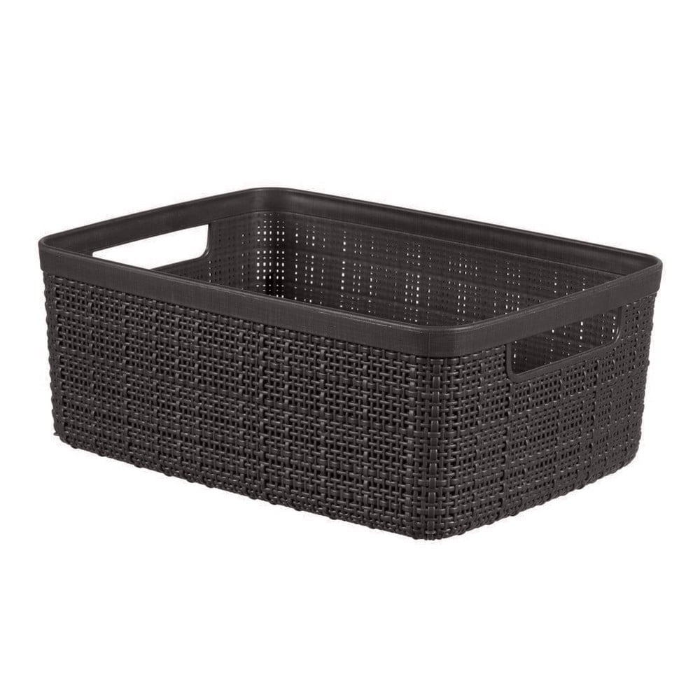 Tmavosivý úložný košík Curver Jute