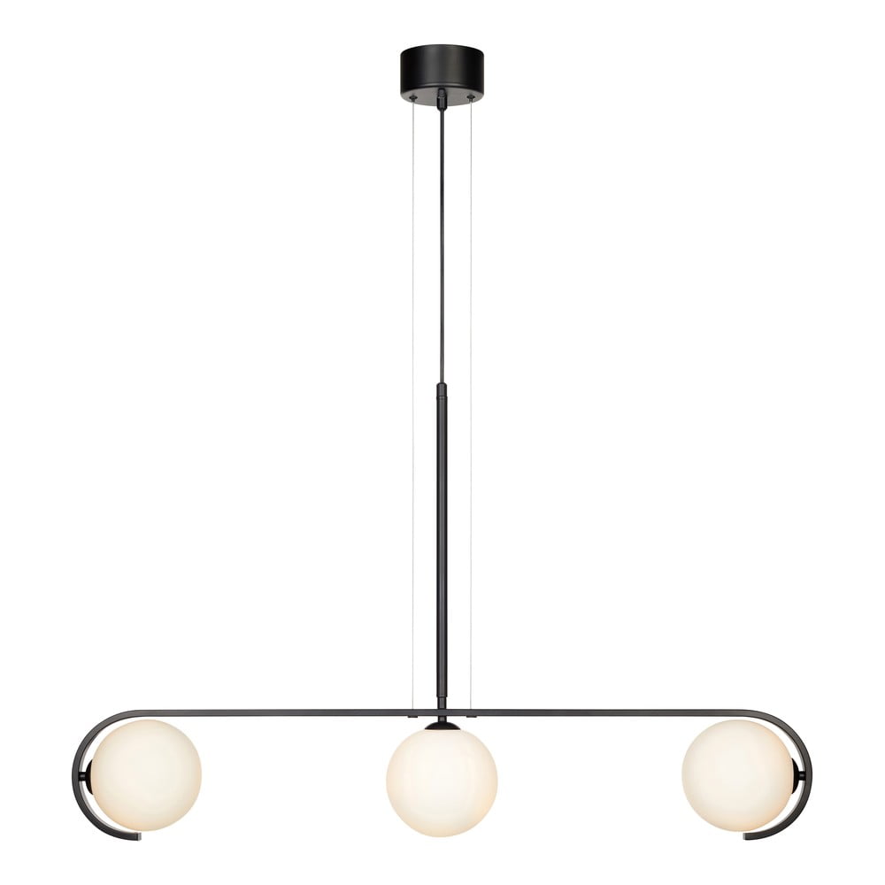 Čierne závesné svietidlo Markslöjd Pals Pendant Black White