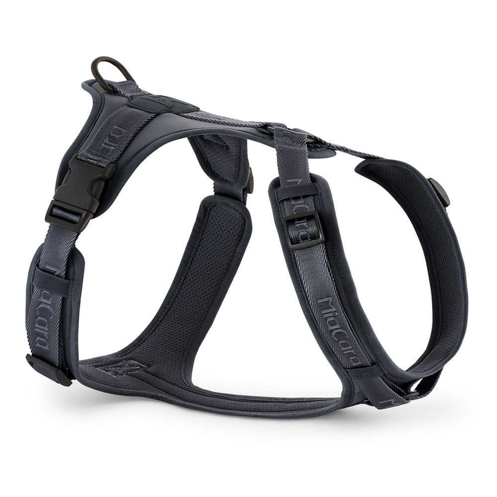 Tmavosivý postroj veľkosť L dĺžka 42 cm Modena Asphalt L – MiaCara