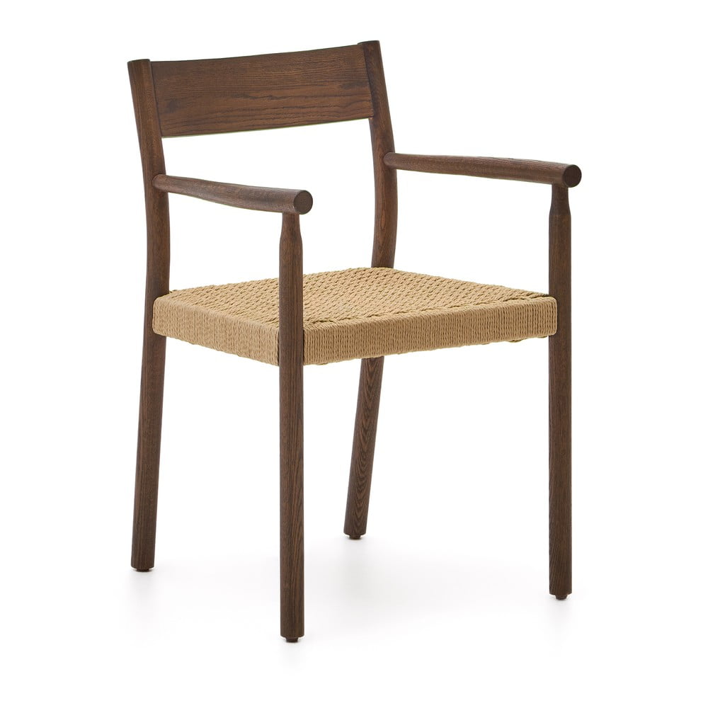 Hnedá/v prírodnej farbe jedálenské stoličky z dubového dreva Yalia – Kave Home