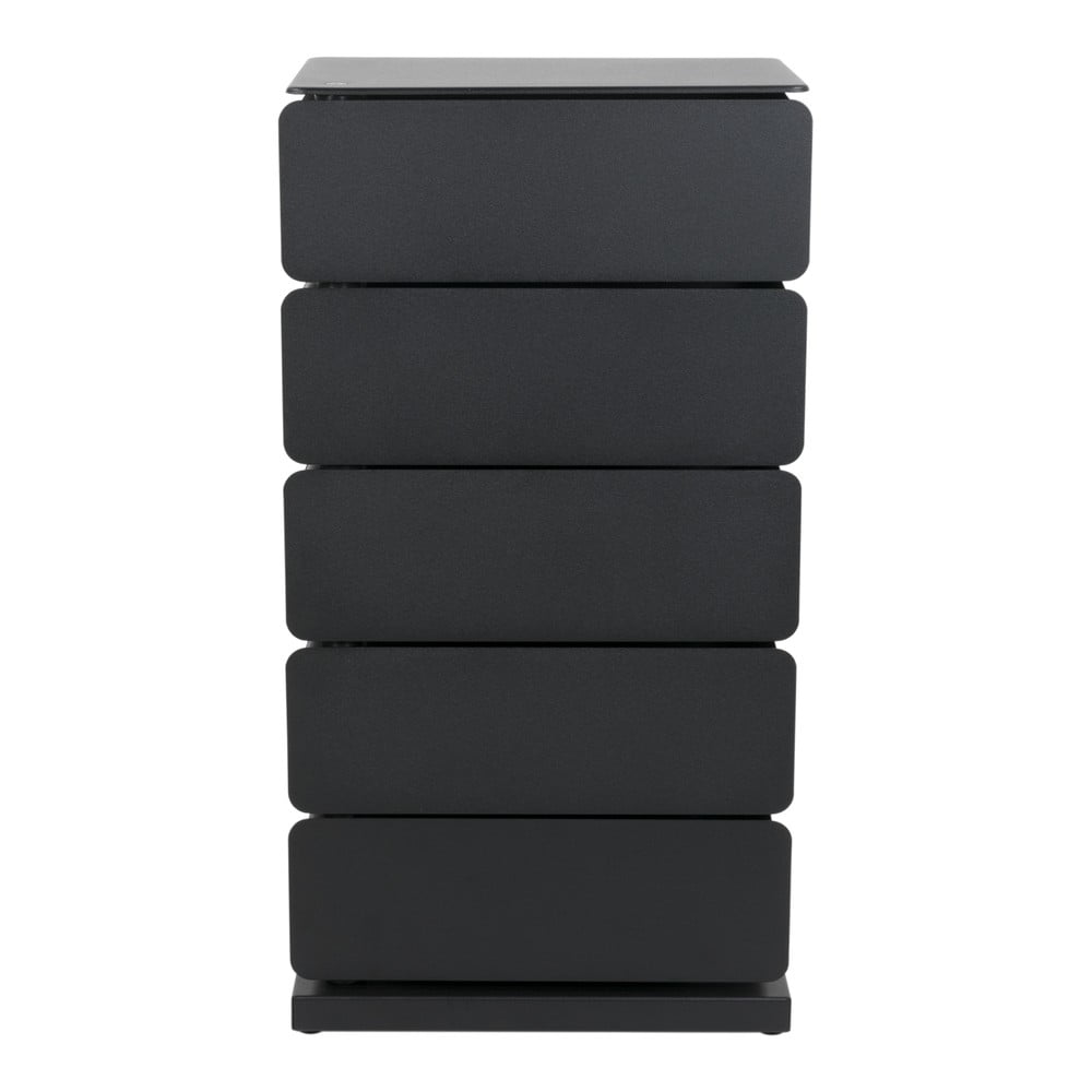 Čierna kovová komoda 37x72x26 cm Joey – Spinder Design